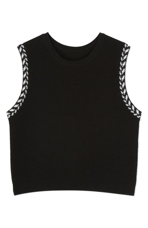 Shop Lk Bennett River Knit Sleeveless Sweater In Black Multi