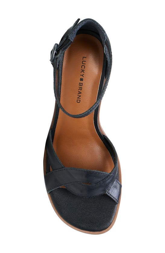 Lucky Brand Women's Sarwa Ankle-strap Dress Sandals Women's Shoes In Black
