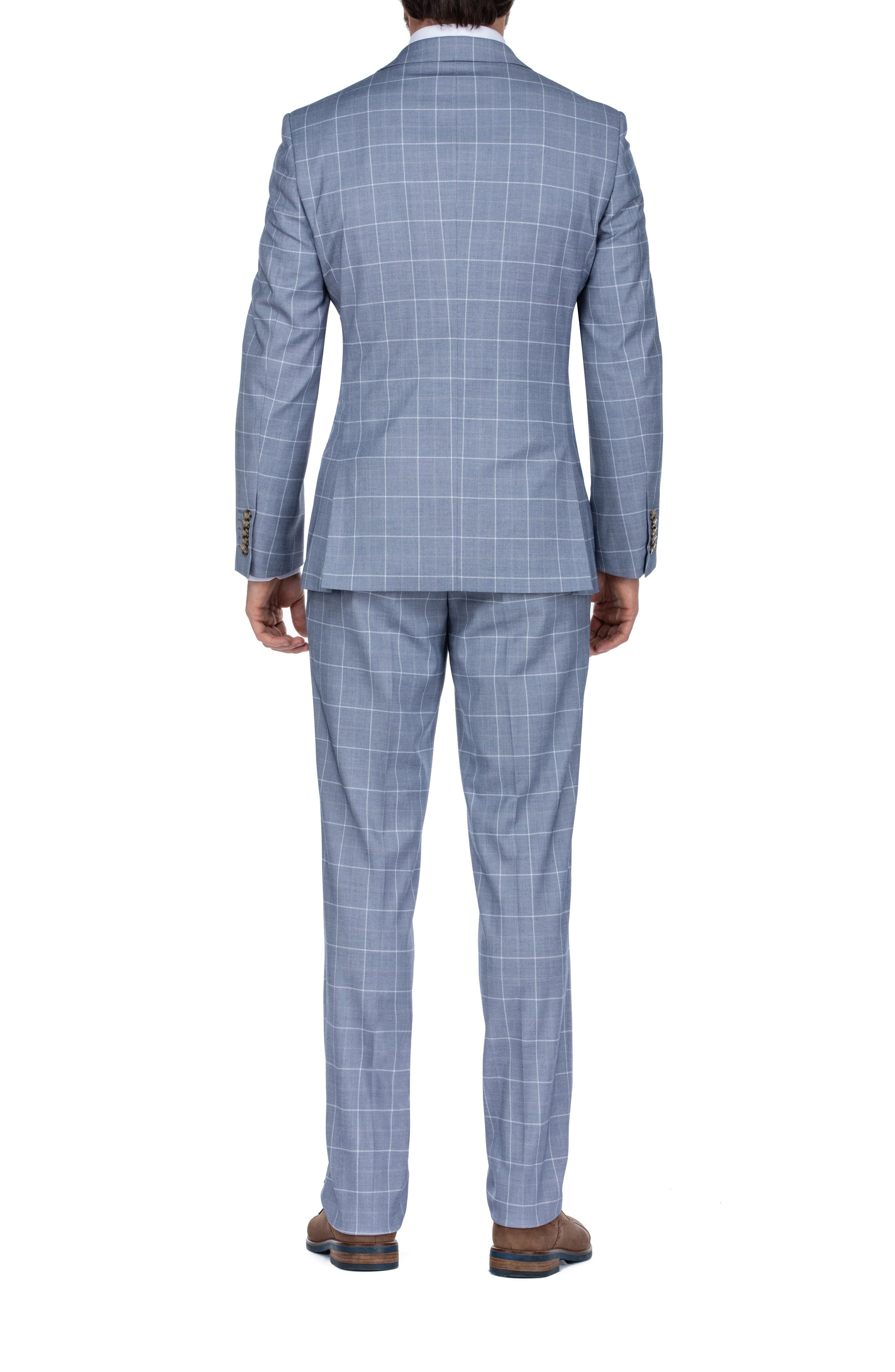 english laundry blue plaid suit