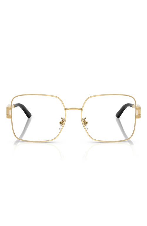 Versace 56mm Square Optical Glasses In Gold