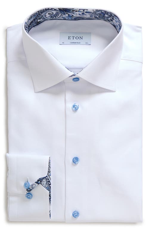 Shop Eton Contemporary Fit Solid Dress Shirt In White