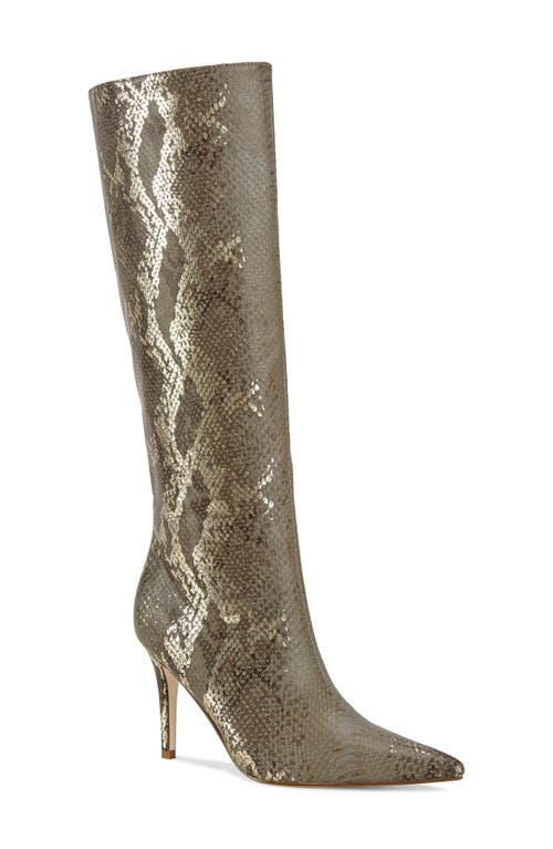 Shop Azalea Wang Cashy Pointed Toe Knee High Boot In Light Pastel Brown