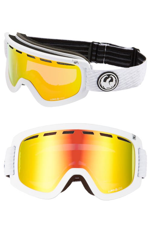 D1 OTG Snow Goggles with Bonus Lens in White/Redion Pinkon
