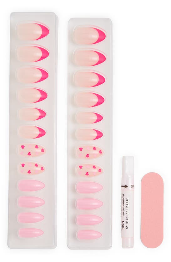 Static Nails Almond Pop-on Reusable Manicure Set In Send Valentines