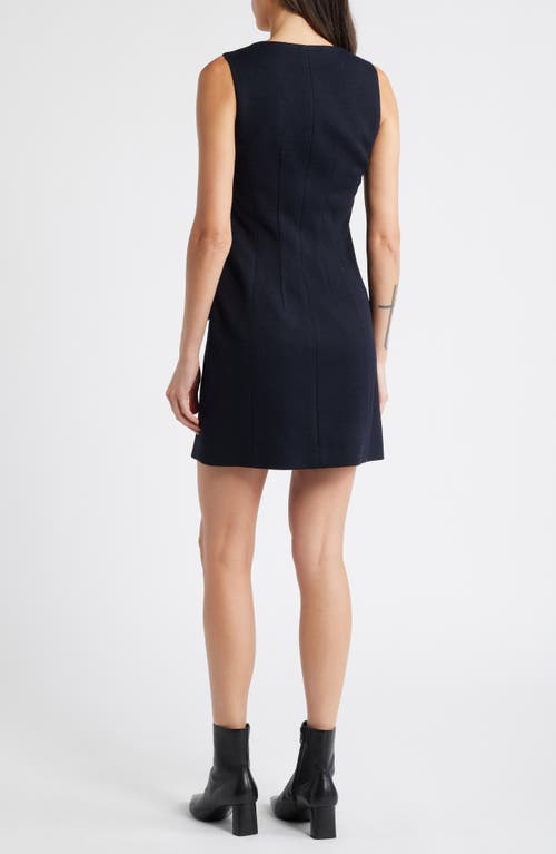 Rag & Bone Mariana Button-front Mini Dress In Navy