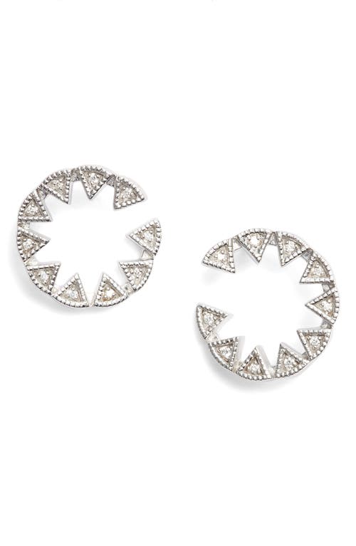 Dana Rebecca Designs Emily Sarah Triangle Diamond Stud Earrings in White Gold at Nordstrom
