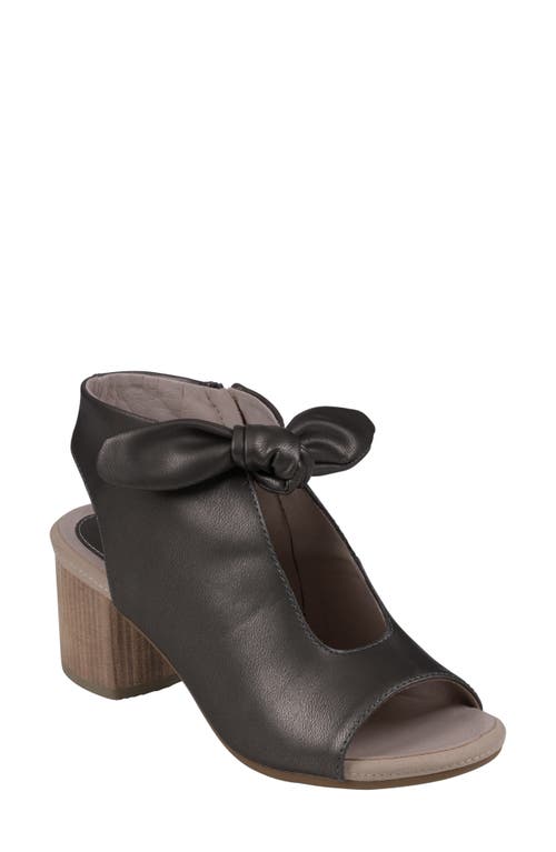 Good Choice New York Kimora Bow Block Heel Bootie In Pewter