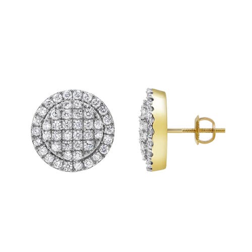 Shop Luvmyjewelry Dulce Deluxe 14k Yellow Gold Diamond Stud Earrings