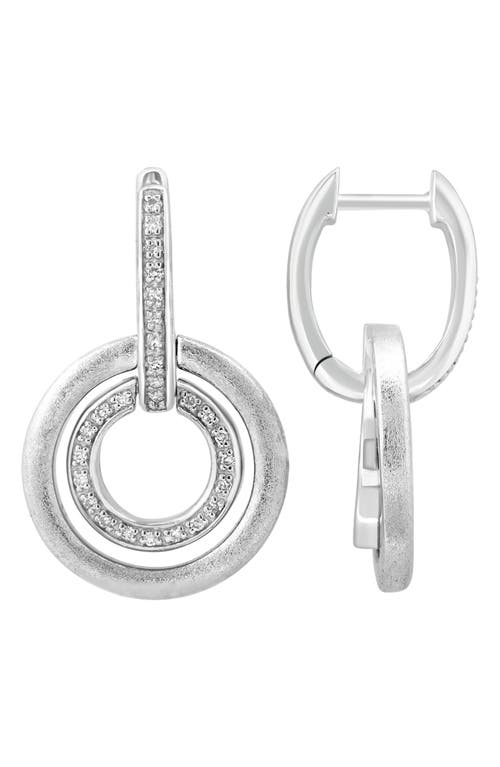 Effy Sterling Silver Diamond Drop Earrings In Silver