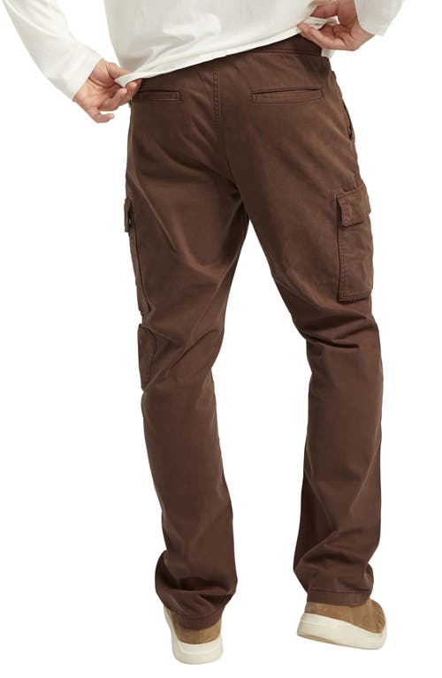 Shop Silver Jeans Co. Pull-on Twill Cargo Pants In Coffee