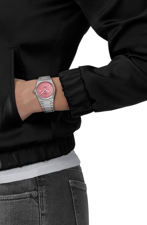 Tissot Pink T137.210.11.331.00 Prx 35 Stainless-steel Quartz Watch In Pink