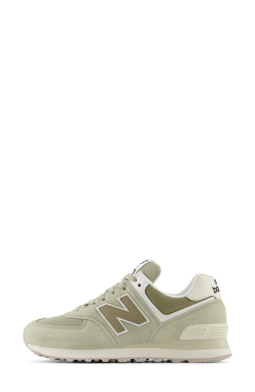 Shop New Balance 574 Sneaker In Olivine/dark Stoneware