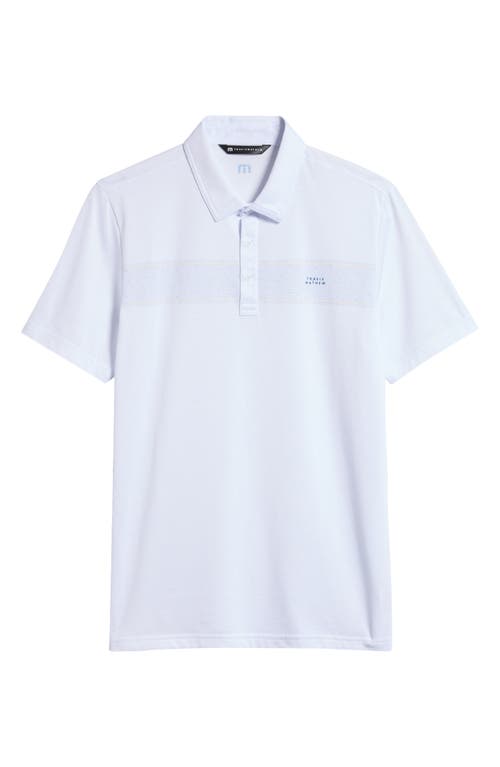 Shop Travismathew Deck Navigator Chest Stripe Polo In White