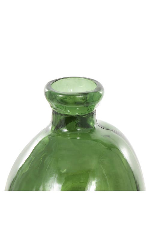 Ginger Birch Studio Abstract Recycled Glass Vase In Green