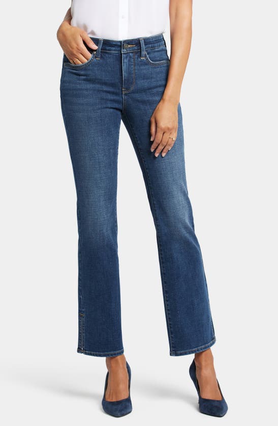 Shop Nydj Barbara Side Slit Bootcut Jeans In Olympus