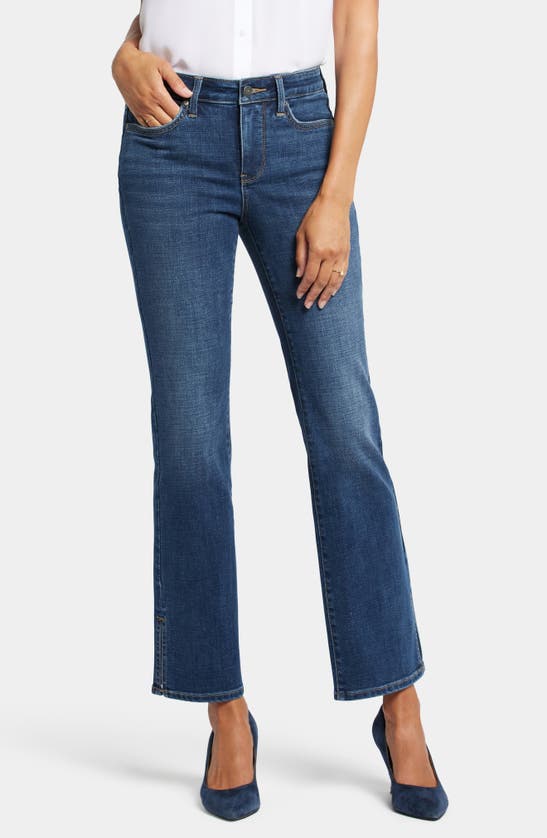 Nydj Barbara Womens Slit Denim Bootcut Jeans In Olympus