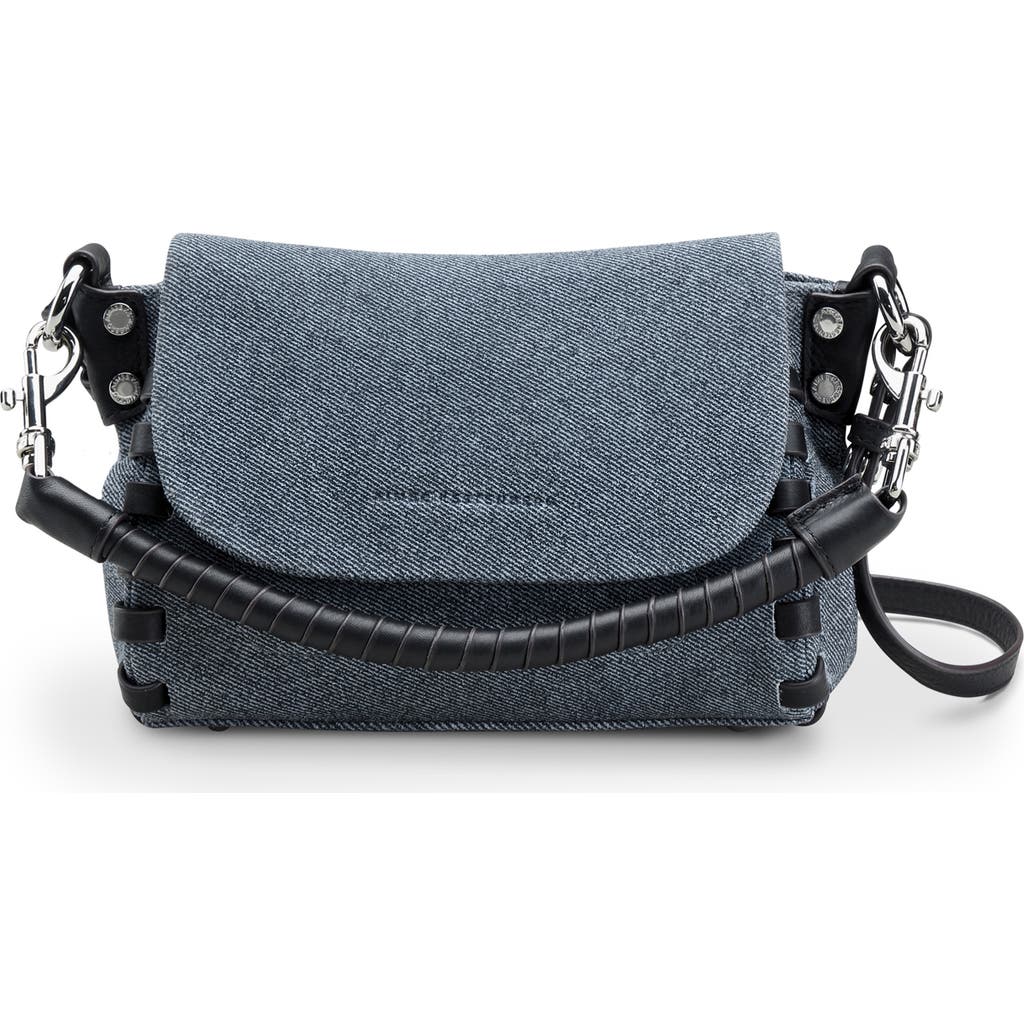 Aimee Kestenberg Mini Zen Leather Crossbody Bag In Denim Leather