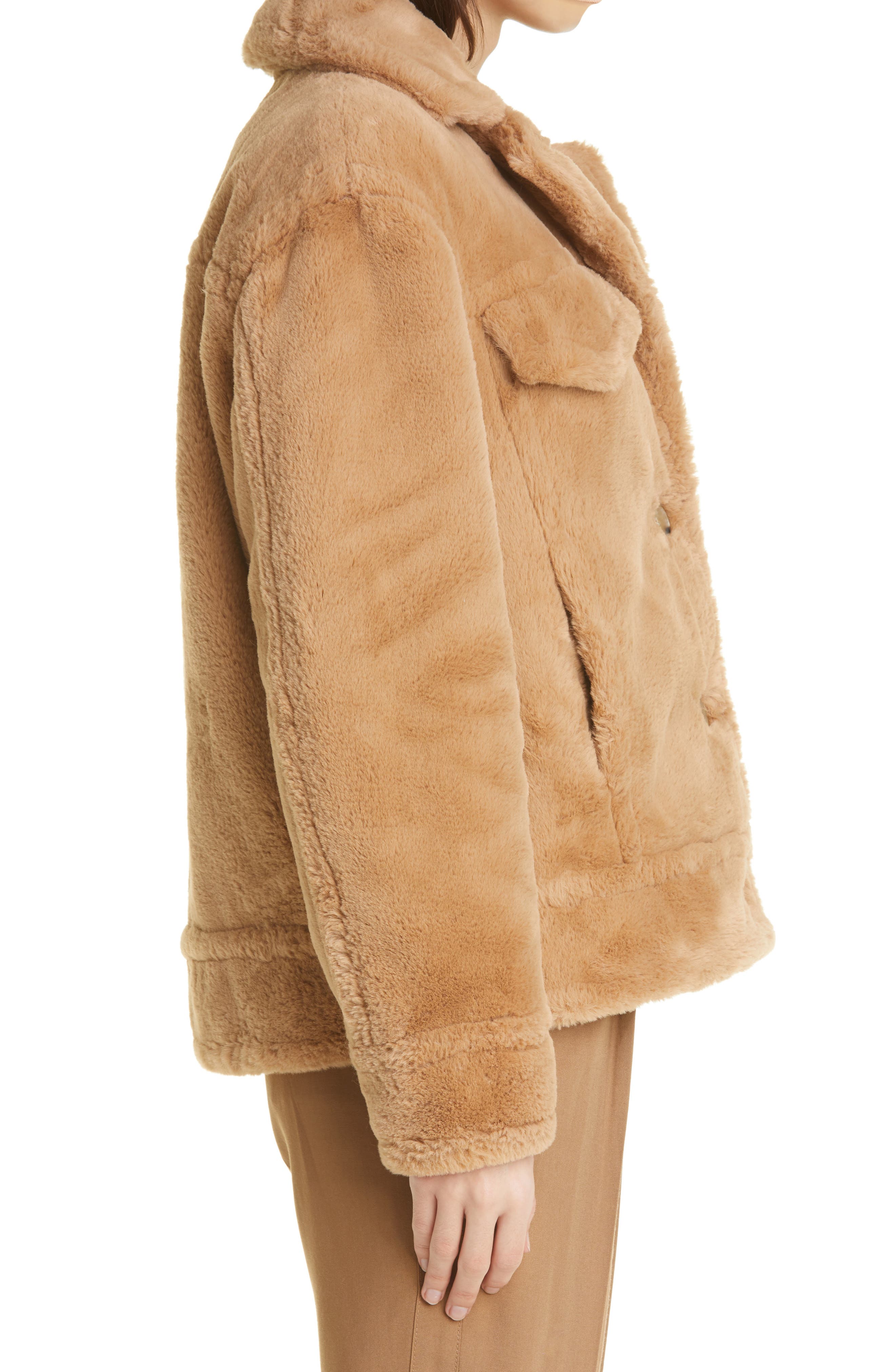 Vince Faux Fur Trucker Jacket 