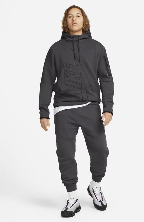 Shop Nike Tech Fleece Pullover Graphic Hoodie In Anthracite/anthracite