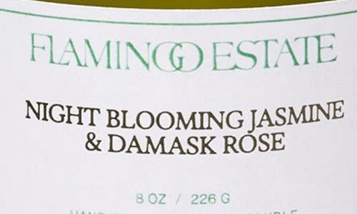 Shop Flamingo Estate Night Blooming Jasmine & Damask Rose Candle In Green