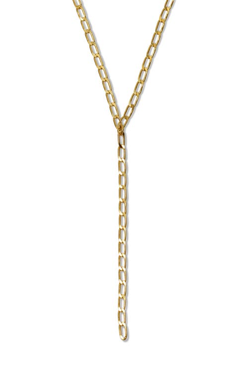 Argento Vivo Sterling Silver Paper Clip Chain Y-necklace In Gold