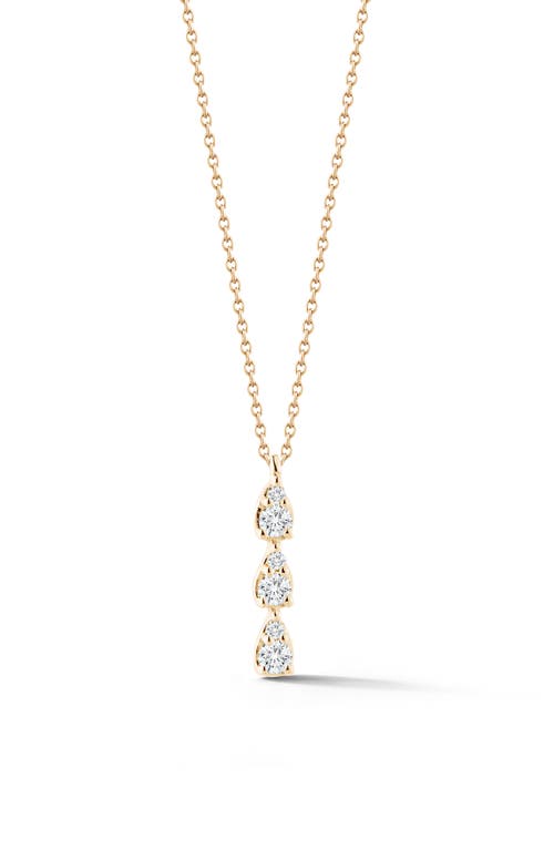 Dana Rebecca Designs Sophia Ryan Triple Diamond Drop Necklace in Yellow Gold at Nordstrom, Size 18 In