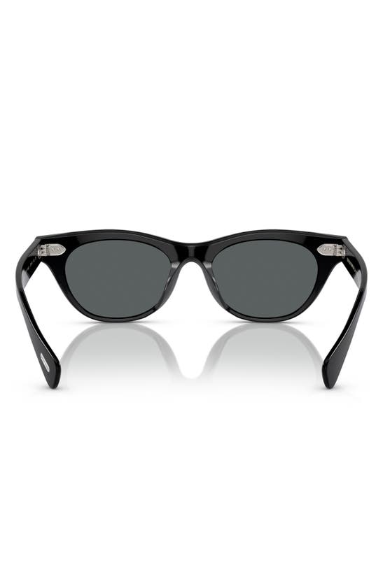 Shop Oliver Peoples Avelin 52mm Polarized Cat Eye Sunglasses In Black Polarized