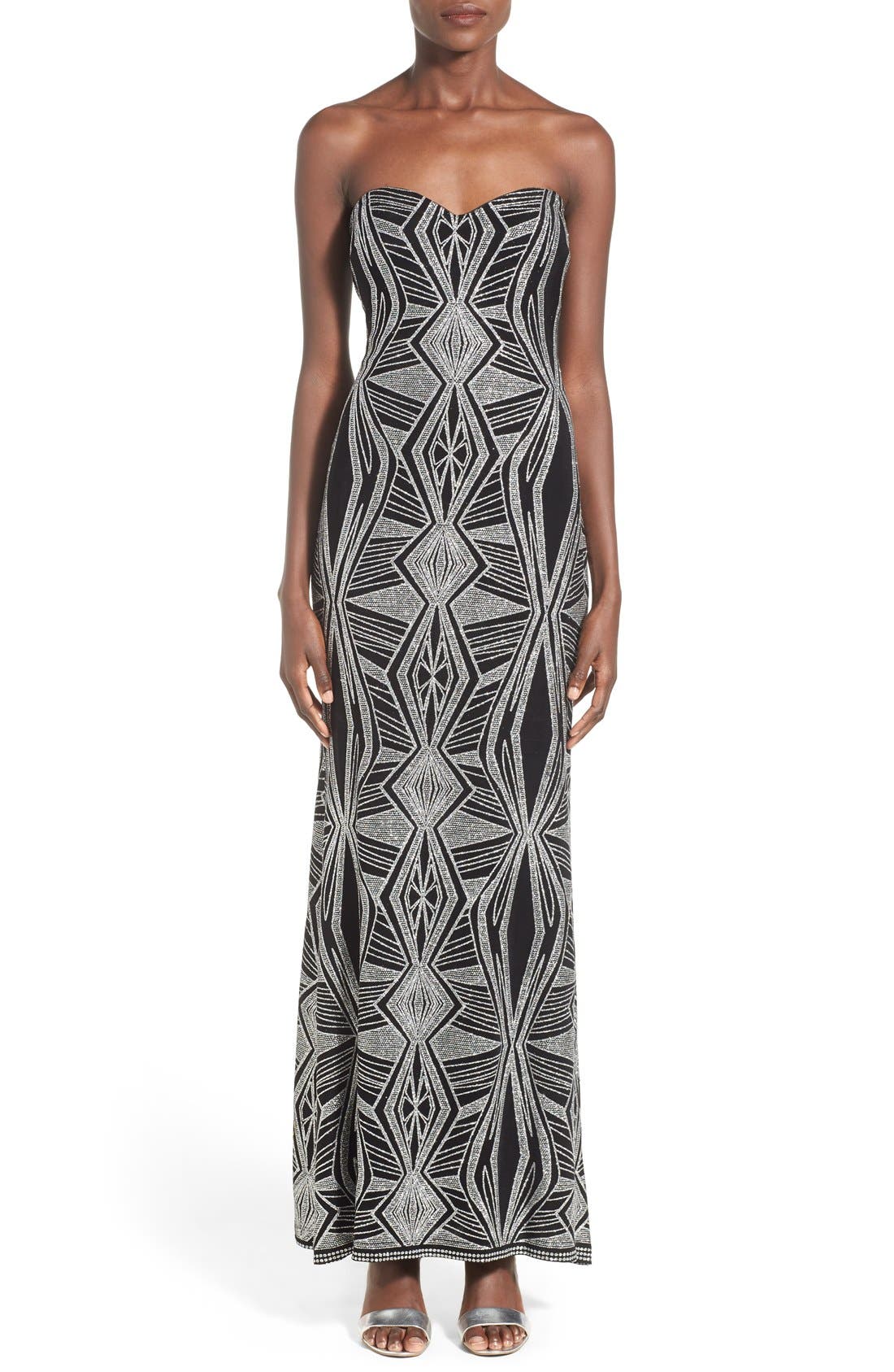 Jump Apparel Glitter Strapless Gown Nordstrom