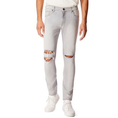 J Brand Mick Skinny Fit Ripped Jeans, Grey