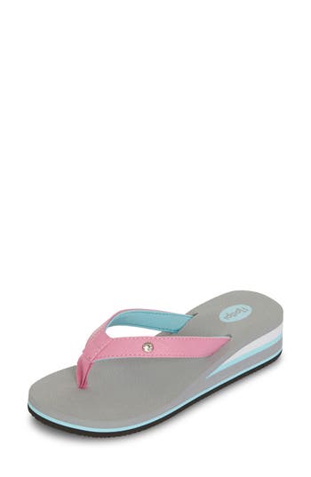 Floopi Flip Flop Wedge Sandal In Grey