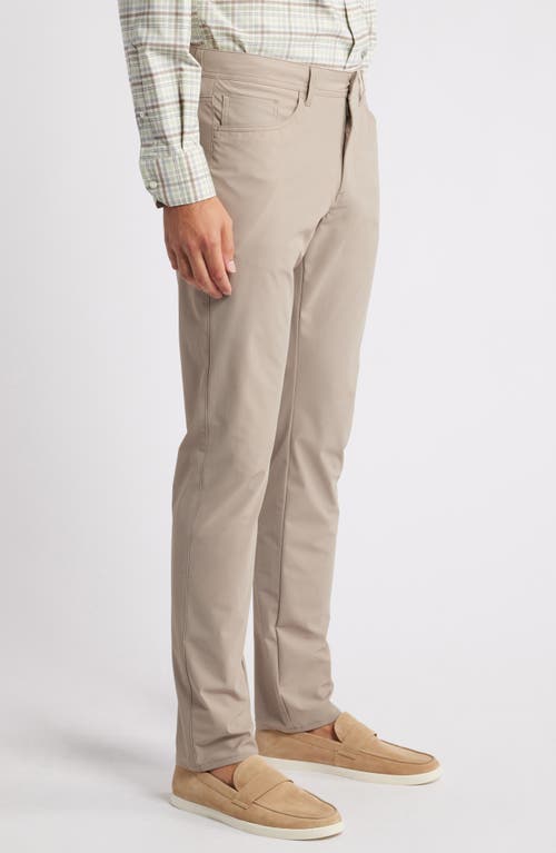 Shop Scott Barber Warp Knit Stretch Nylon 5-pocket Pants In Dark Sand