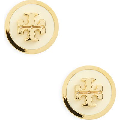 Tory Burch Logo Stud Earrings