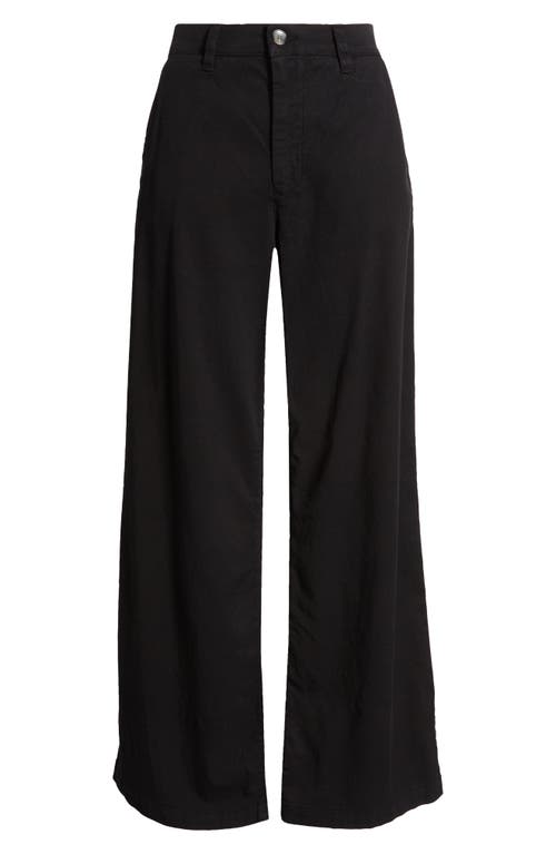 Shop Ag Caden Twill Wide Leg Pants In Super Black