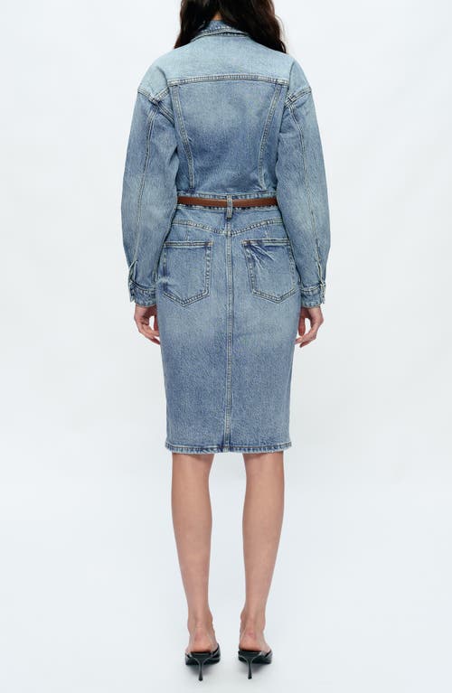 Bayeas Doris Long Sleeve Denim Shirtdress In Island