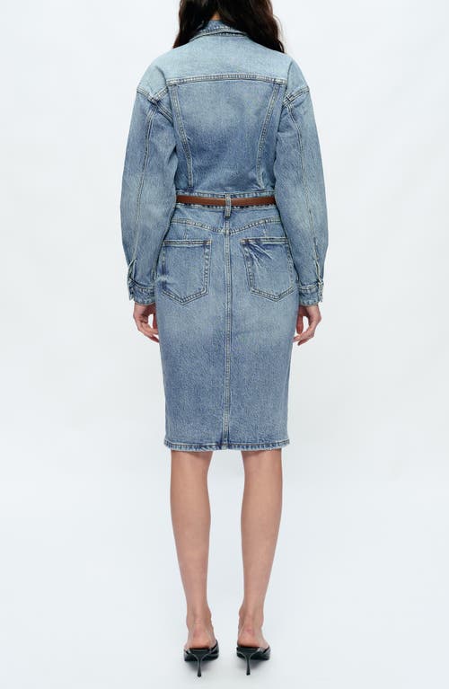 Shop Bayeas Doris Long Sleeve Denim Shirtdress In Island