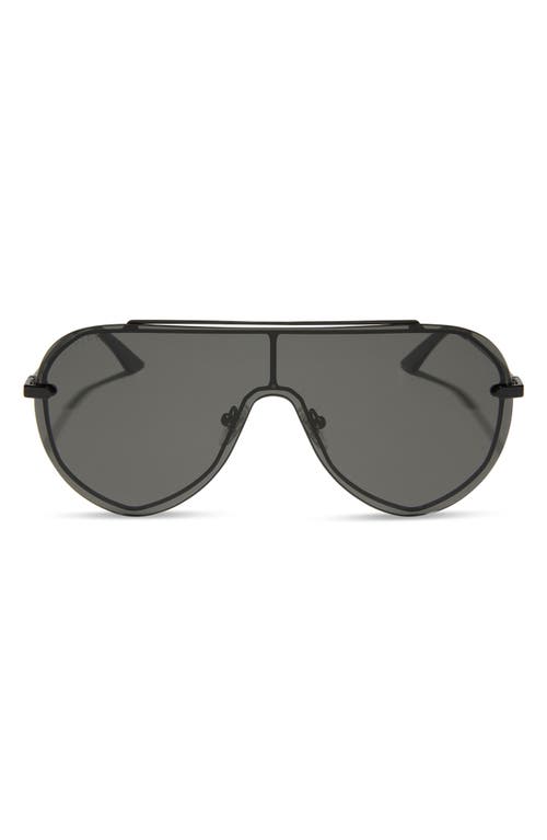 Diff Imani 139mm Gradient Shield Sunglasses In Black/grey
