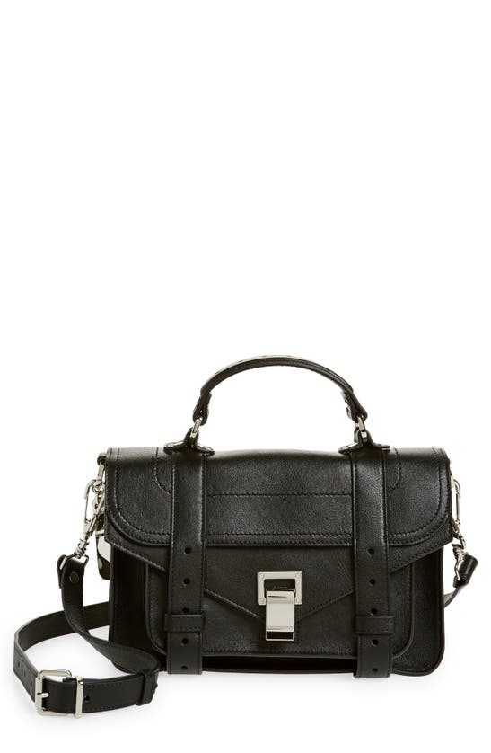 PROENZA SCHOULER TINY PS1 LAMBSKIN LEATHER SATCHEL