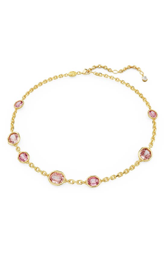Shop Swarovski Imber Crystal Station Necklace In Pink