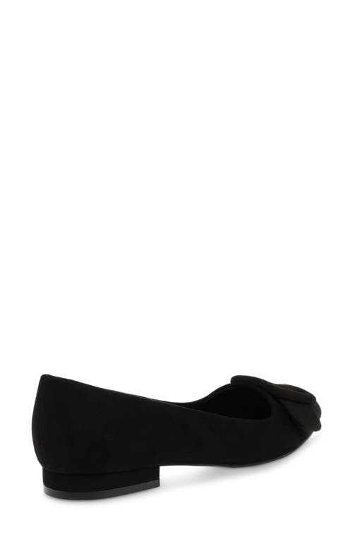 Shop Anne Klein Kalea Pointy Toe Flat In Black Suede