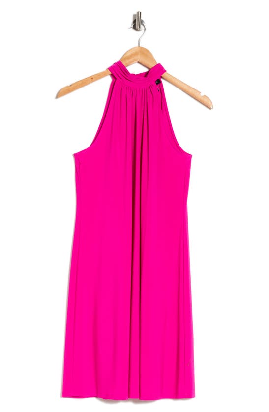 1.state Mock Neck Sleeveless Dress In Fiercely Fuchsia Pink