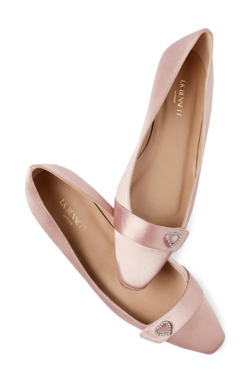 Shop Lk Bennett Amore Heart Flat In Blush