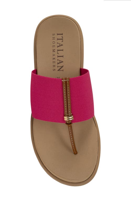 Italian Shoemakers Jahzara Elastic Strap Sandal In Fuschia
