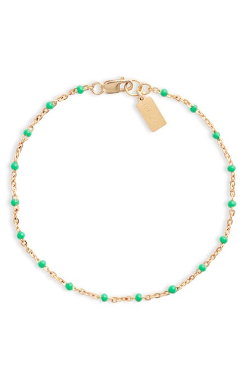 Shop Set & Stones Kaz Bead Station Bracelet In Gold/emerald