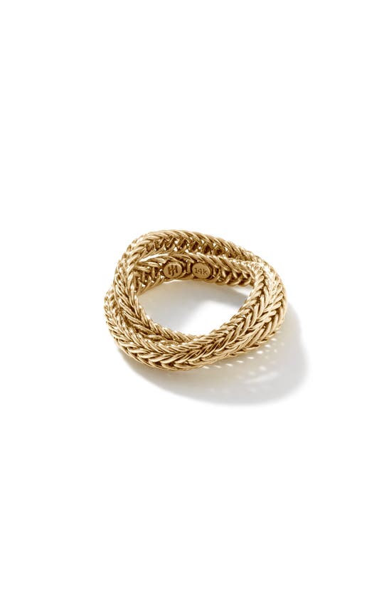 Shop John Hardy Classic Chain Layered Ring In Gold