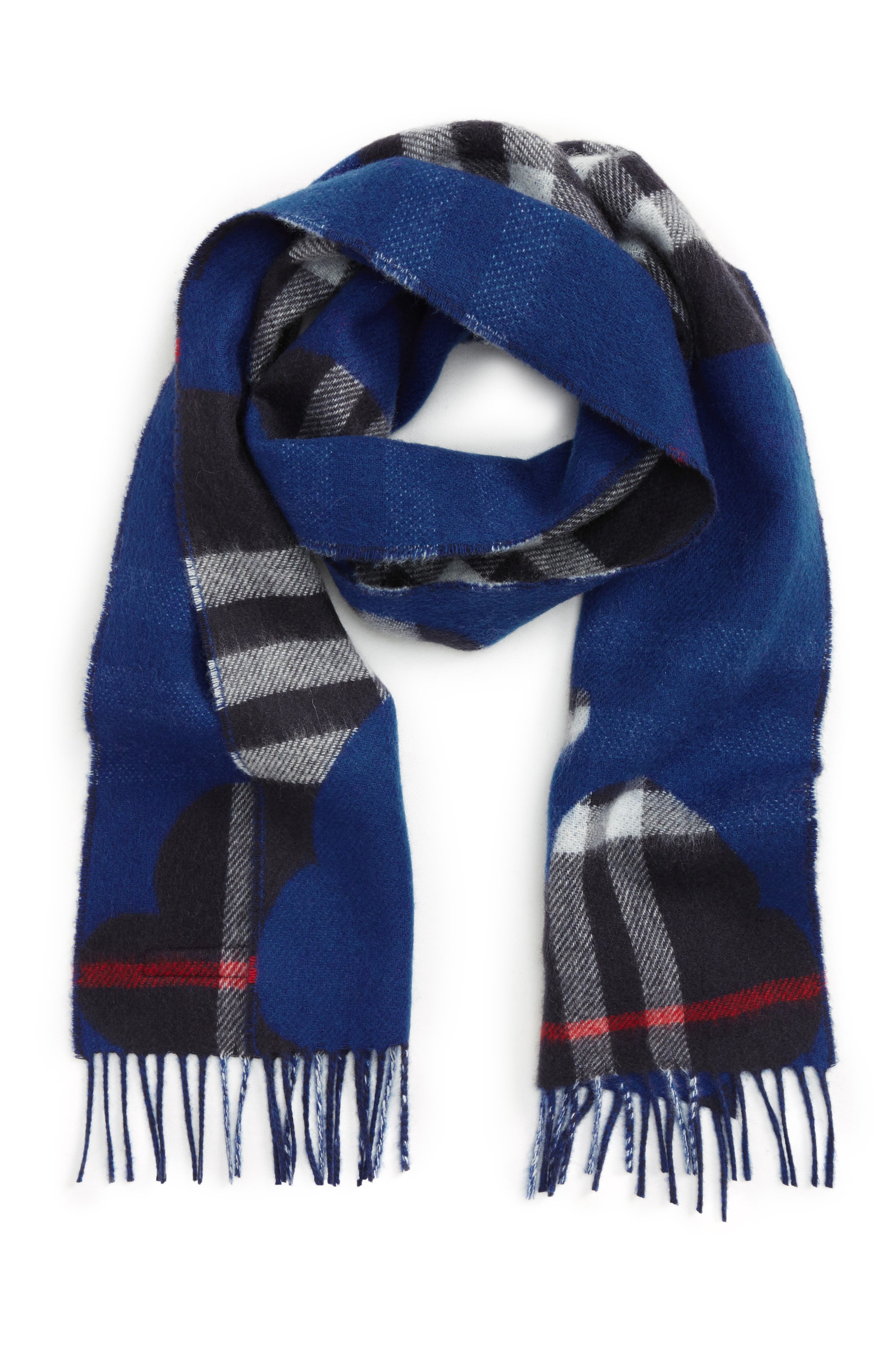 burberry scarf kids blue