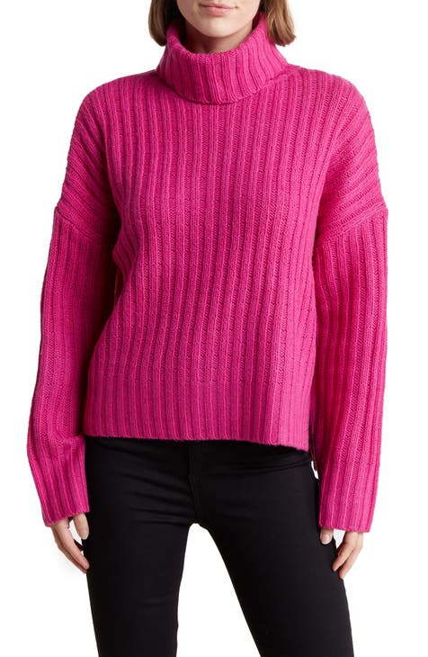 Angelica Wool & Cashmere Ribbed Turtleneck Sweater