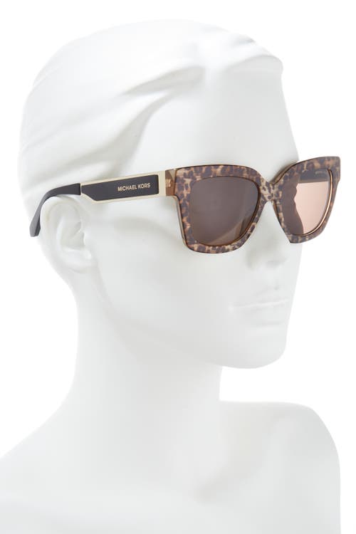 Michael Kors 54mm Square Sunglasses In Brown Havana