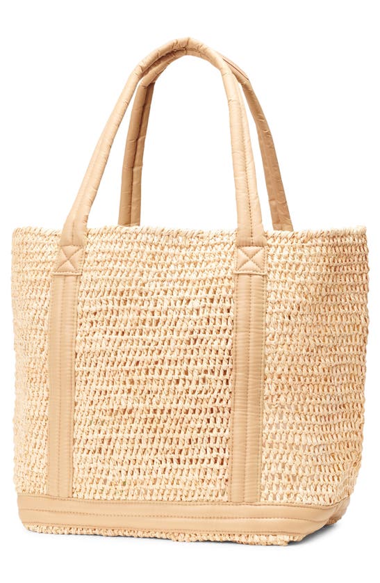 Mz Wallace Medium Raffia Tote In Camel