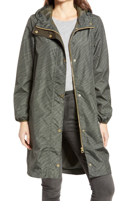 JOULES WEYBRIDGE ZEBRA PRINT PACKABLE WATERPROOF RAINCOAT