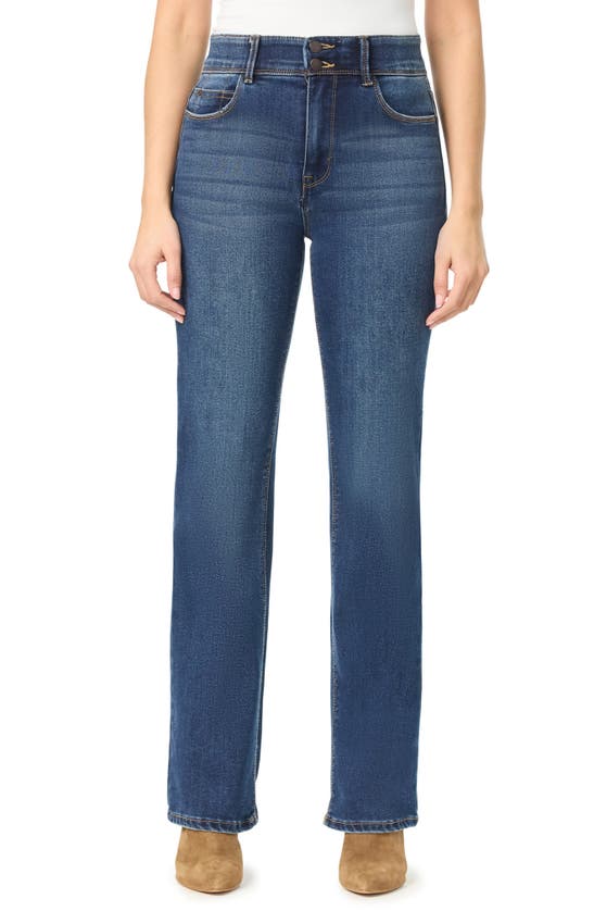 Curve Appeal Rae High Waist Bootcut Jeans In Oxford Blue